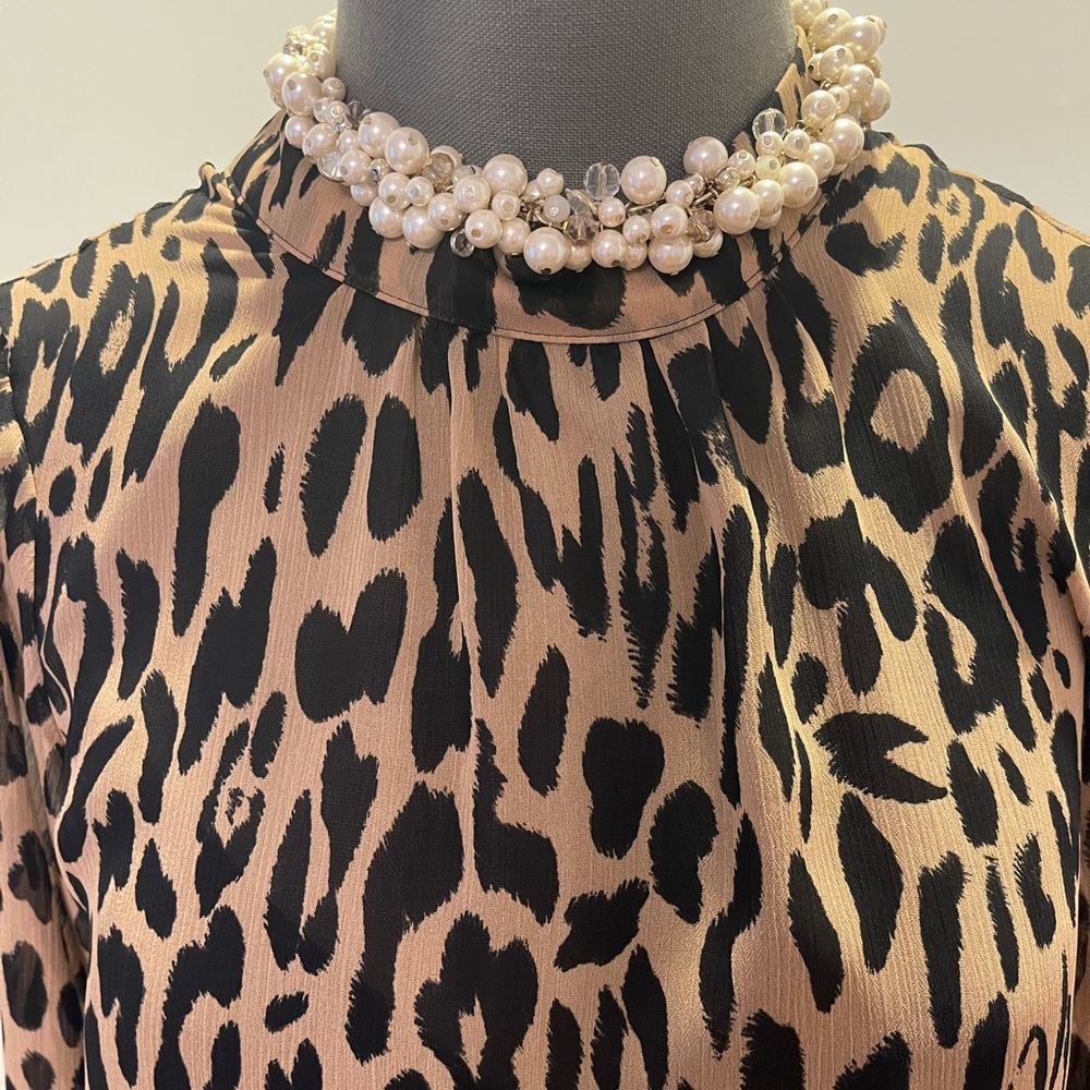 Leopard Print Maxi Dress - Brown/Black - Picture 3 of 6
